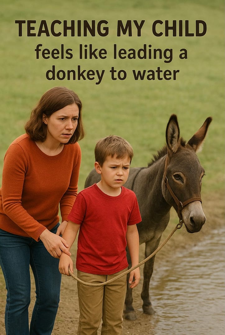 Teaching My Child Feels Like Leading A Donkey To Water